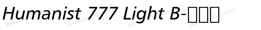Humanist 777 Light B字体转换